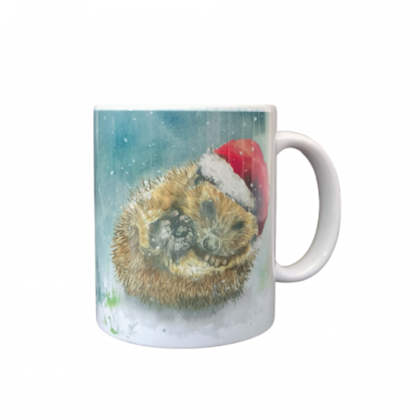 Love Country 'Dreaming of a White Christmas' Hedgehog Ceramic Mug in a Bag