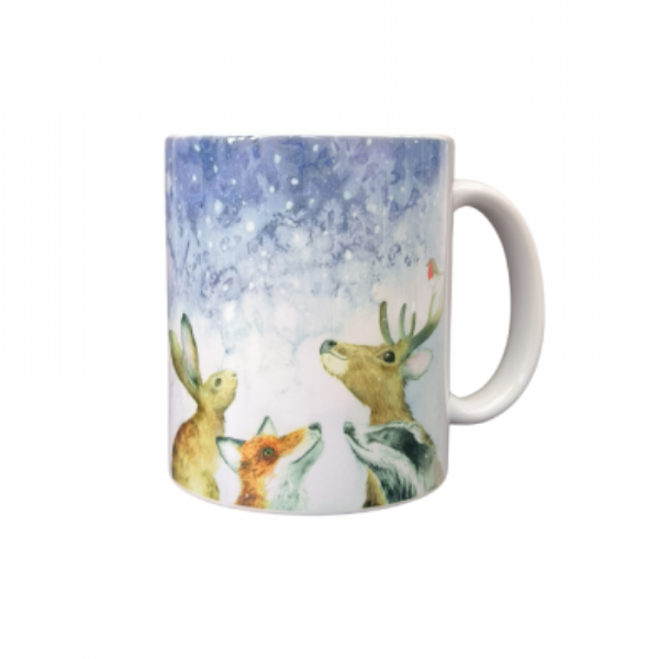 Love Country 'The First Snow' Wildlife Ceramic Mug in a Bag