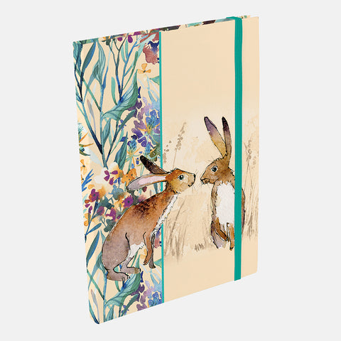 The Gifted Stationery Company 'Kissing Hares' A5 Notebook