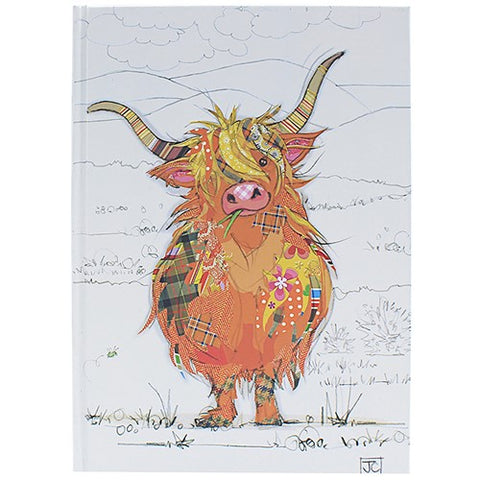 Bug Art 'Hamish Highland Cow' A5 Notebook