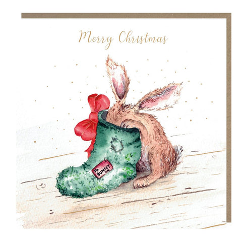 Love Country 'Bunny Slipper' Christmas Card Pack of 5