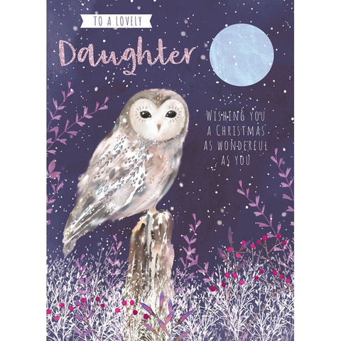 Otter House 'Daughter' Owl Christmas Card