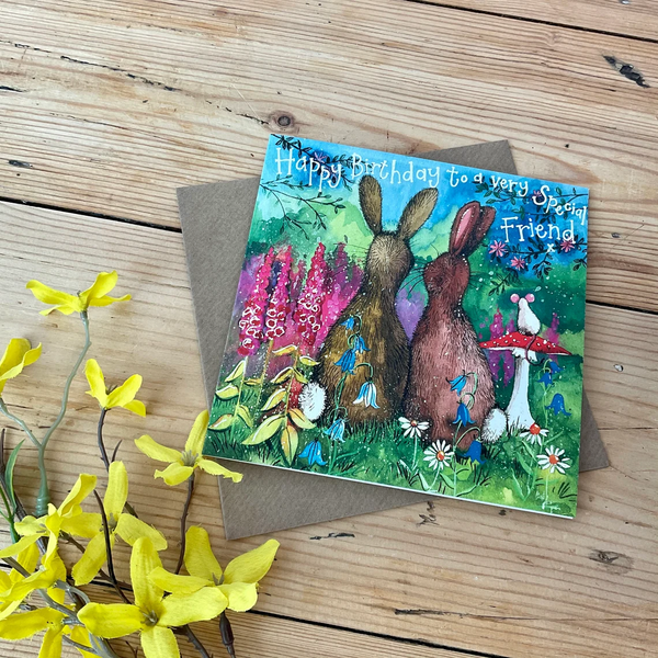 Alex Clark 'Forest Friends' Rabbit Birthday Card