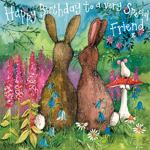 Alex Clark 'Forest Friends' Rabbit Birthday Card