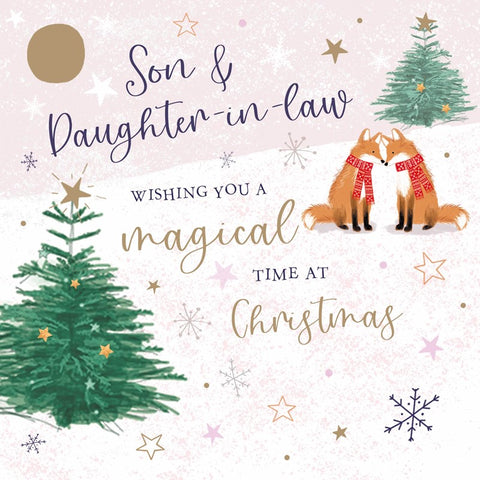 Otter House 'Son & Daughter-in-Law' Fox Christmas Card