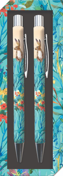 The Gifted Stationery Company 'Kissing Hares' Gift Pen Set