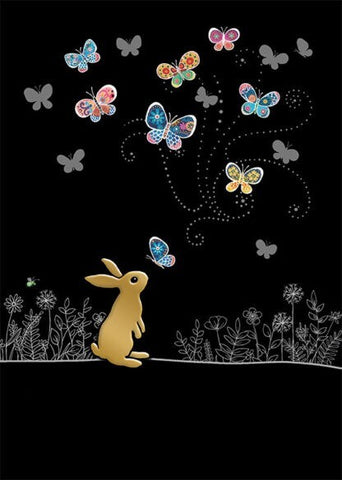 Bug Art 'Rabbit Butterflies' Greeting Card