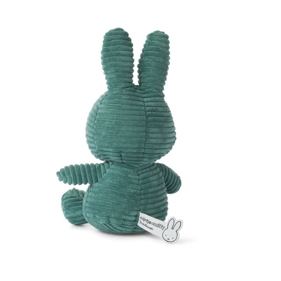 Miffy Rabbit Sitting Corduroy Green Plush Toy