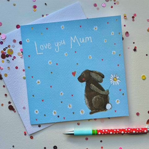 Alex Clark 'Love You Mum' Rabbit Mother's Day Card