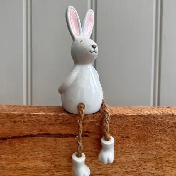 Shelf Sitting Porcelain Rabbit Ornament