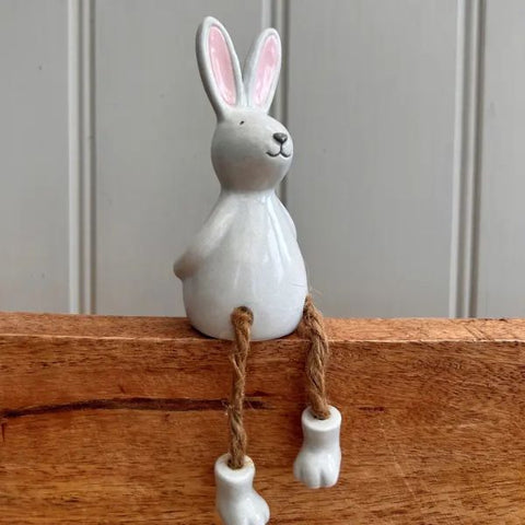 Shelf Sitting Porcelain Rabbit Ornament