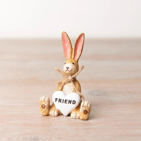 Sitting Rabbit 'Friend' Ornament