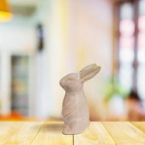 Natural Glazed Bunny Ornament - Small