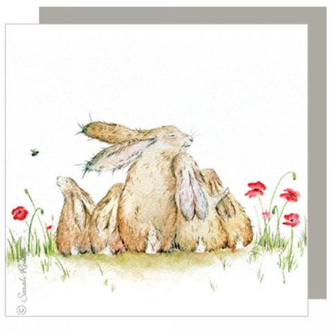 Love Country 'Our Family' Hare Greeting Card