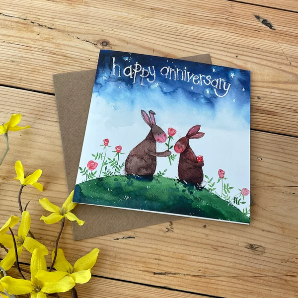 Alex Clark Rabbits Anniversary Card