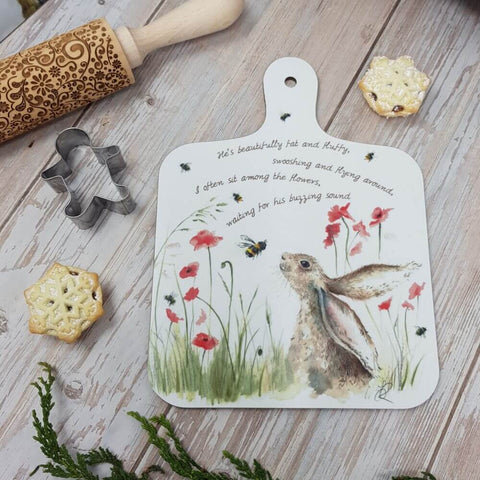 Love Country 'Bee Lovely' Hare Mini Chopping Board - Binky Brothers