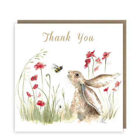 Love Country 'Bee Lovely' Hare Thank You Card Pack - Binky Brothers