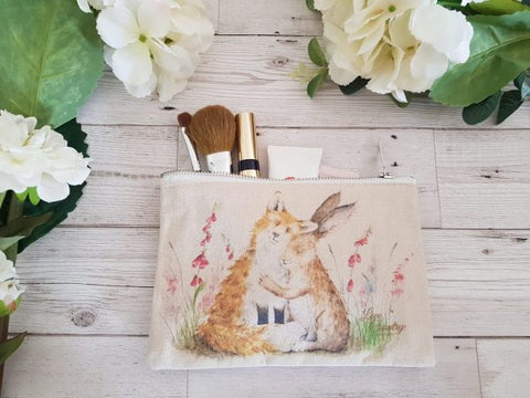 Love Country 'Best Friends' Hare & Fox Cosmetic Bag