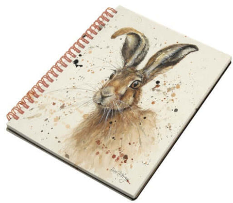Bree Merryn A6 spiral notebook with hare design