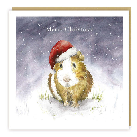 Love Country Guinea Pig Christmas Card - Binky Brothers