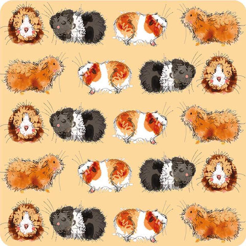 Alex Clark coaster with guinea pigs pattern