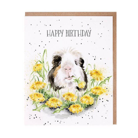 Wrendale Designs 'Dandy Day' Guinea Pig Greeting Card - Binky Brothers
