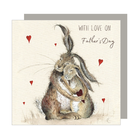 Love Country Hare Father's Day's Card