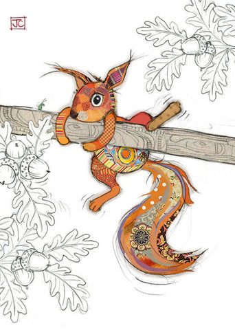 Sammy Squirrel Greeting Card by Bug Art - Binky Brothers