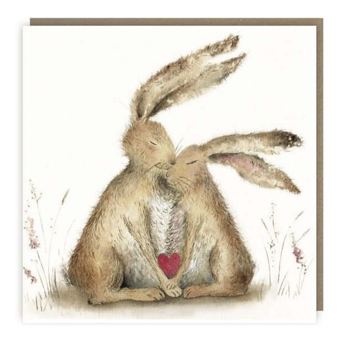 Love Country 'All the Stars in my Heart' Hare Greeting Card - Binky Brothers