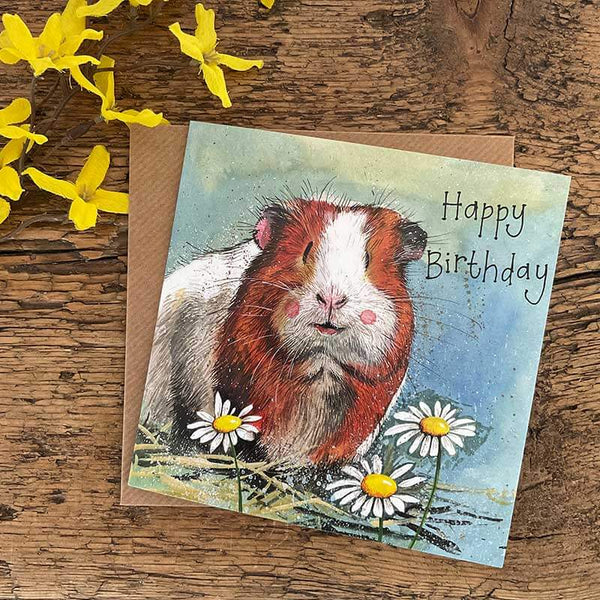 Alex Clark Gordon the Guinea Pig Birthday Card - Binky Brothers
