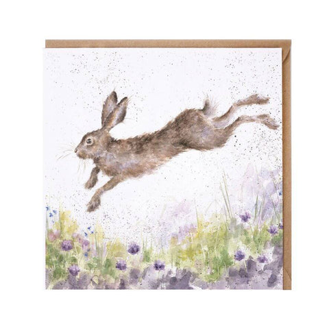 Wrendale Designs 'In Flight' Hare Greeting Card - Binky Brothers
