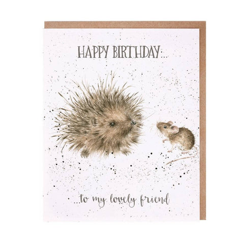 Wrendale Designs 'Lovely Friend' Hedgehog Greeting Card - Binky Brothers