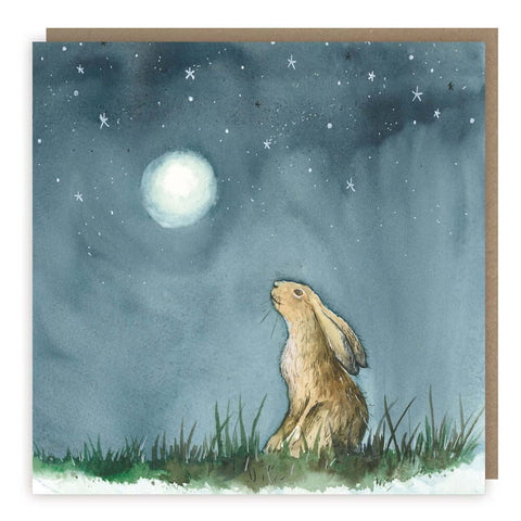 Love Country 'Moongazer' Hare Greeting Card - Binky Brothers