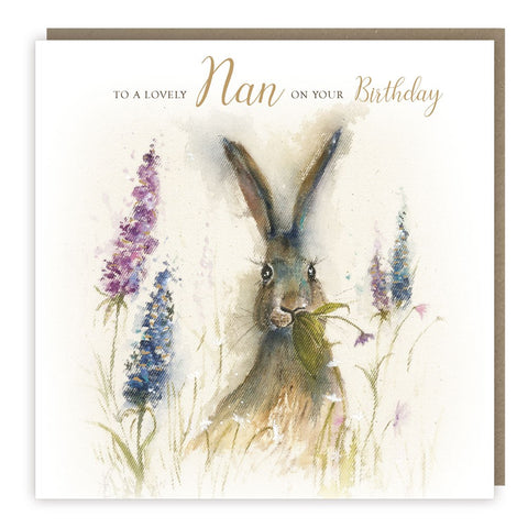 Love Country 'Munching in the Flower Garden' Nan Birthday Card