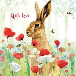 Wild & Serene Hare Greeting Card - Binky Brothers