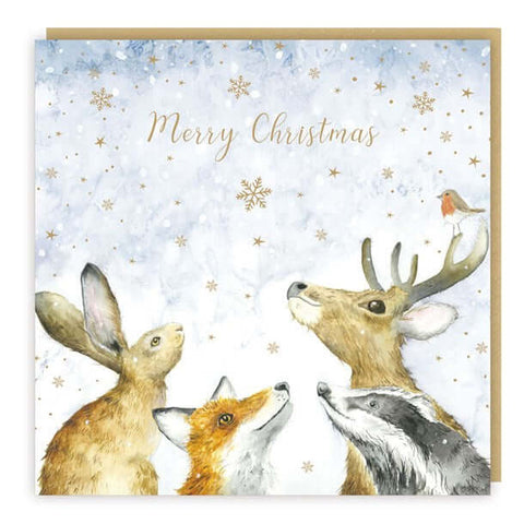 Love Country 'The First Snow' Christmas Card Pack of 5 - Binky Brothers