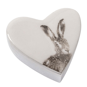 Heart Shaped Hare Trinket Pot - Binky Brothers