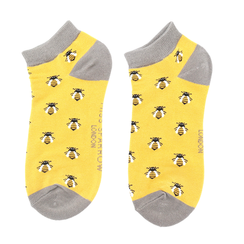 Miss Sparrow Honey Bees Trainer Socks - Yellow