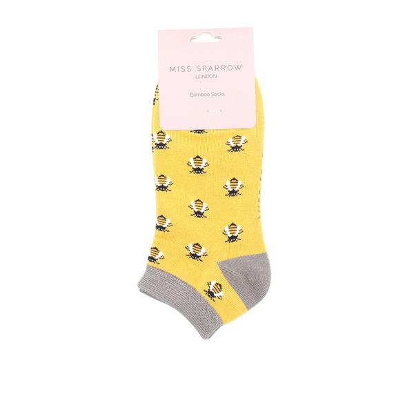 Miss Sparrow Honey Bees Trainer Socks - Yellow