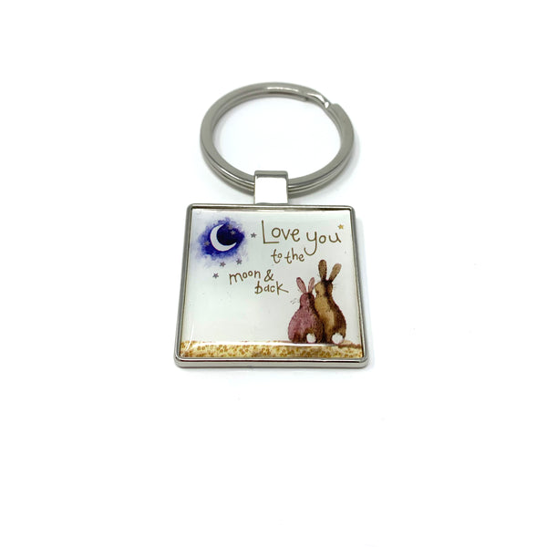 Alex Clark 'Love You to the Moon and Back' Rabbit Keyring