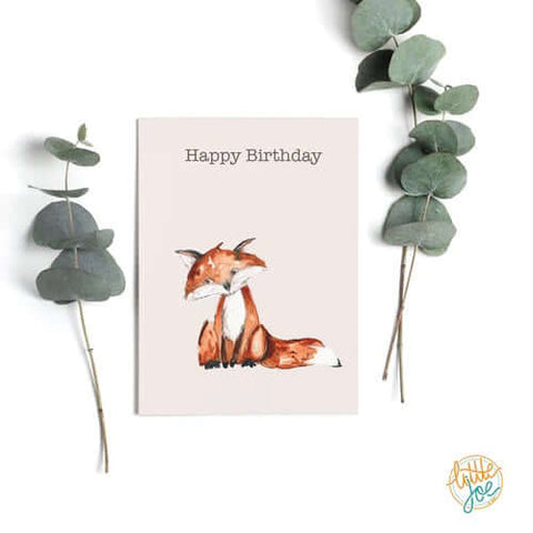 Meg Hawkins Happy Birthday Fox Greeting Card - Binky Brothers