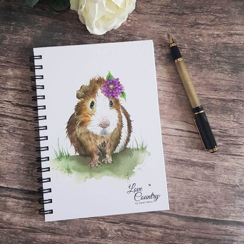 Love Country 'Pollyanna' Guinea Pig A5 Notebook - Binky Brothers