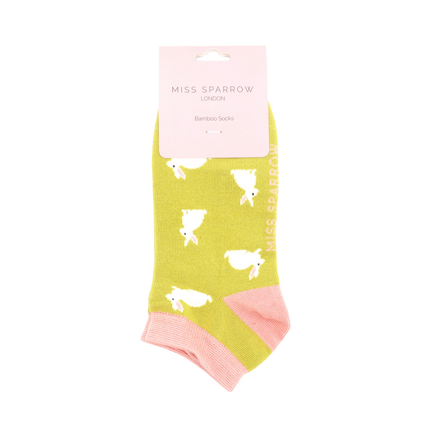 Miss Sparrow Rabbit Trainer Socks - Lime