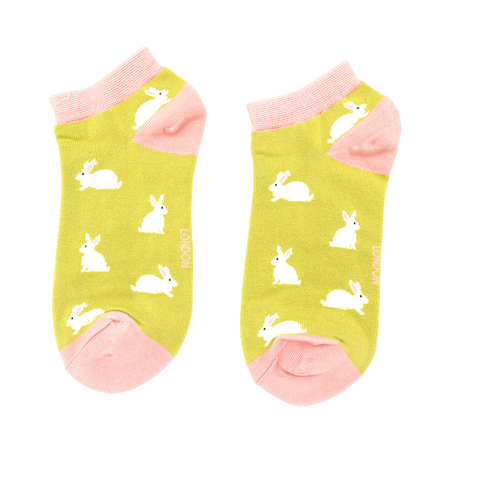 Miss Sparrow Rabbit Trainer Socks - Lime