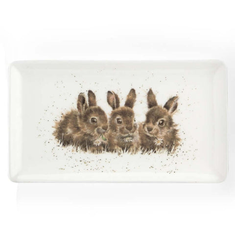 Rabbits Rectangular Tray by Wrendale Designs - Binky Brothers