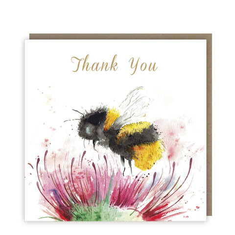 Love Country 'Thistle and Bee' Thank You Card Pack - Binky Brothers