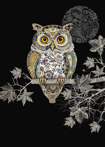 Decorative Owl Greeting Card by Bug Art - Binky Brothers